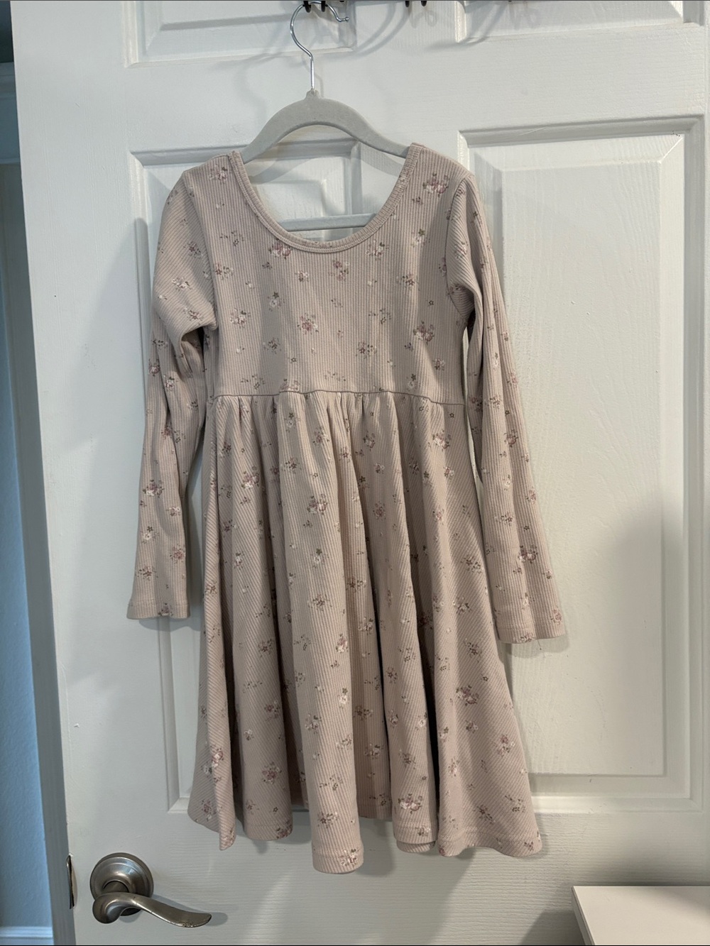 Jamie Kay Light Petite Fleur Violet Ribbed Thea Long-Sleeve Dress